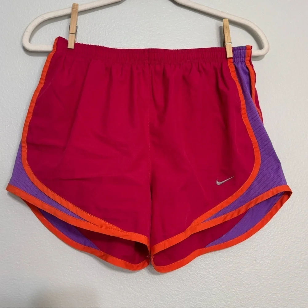 Nike Dri-Fit Lined Running Shorts 3” Pink Purple Orange